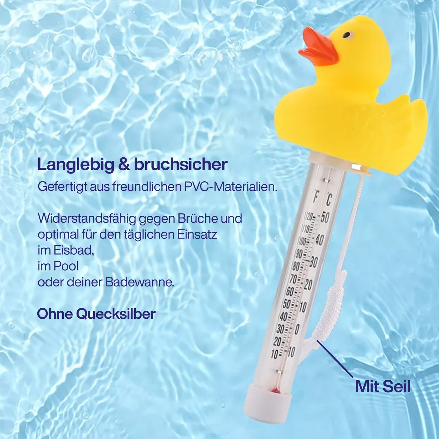 Eisbad Thermometer Ente
