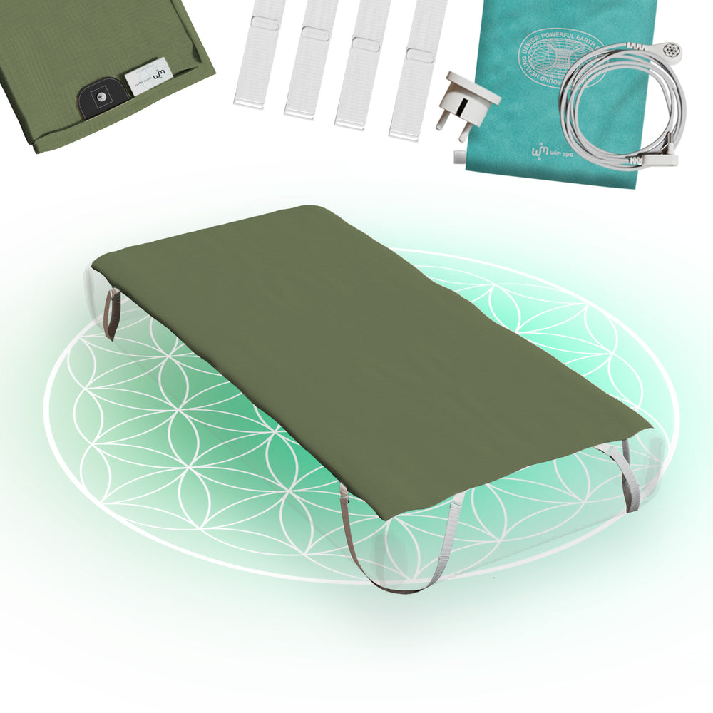 Erdungsbettlaken aus Baumwolle mit Silberfäden